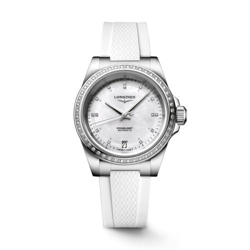 Conquest-dameshorloge,-staal,--automaat,-ø-34-mm
