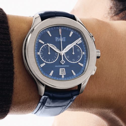 Piaget-Polo-chronograaf--met-blauwe-band