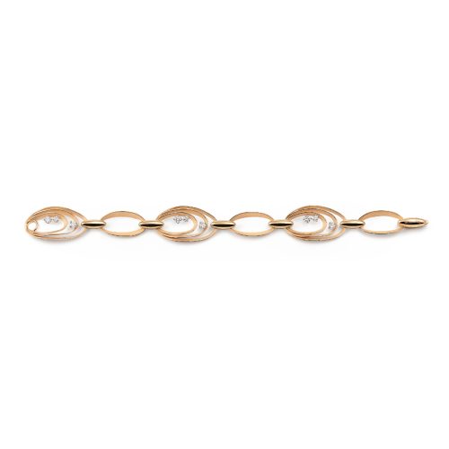 armband-Dune-Chic-Series,-18-karaat--Pink-Champagne-Gold,-17,5-cm,-0.69-ct