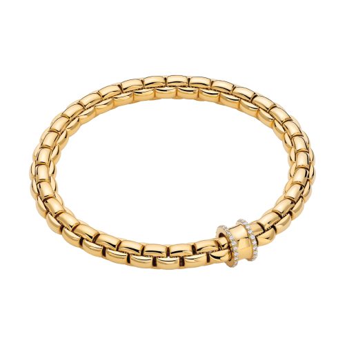 armband-Flex'it,-geelgoud-bezet-met--pavé-gezette-briljant-0.17-ct