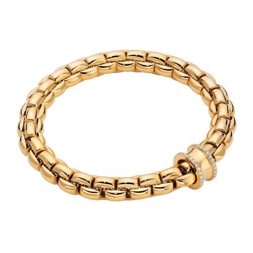 armband-Flex'it,-geelgoud-bezet-met--pavé-gezette-briljant-0.21-ct