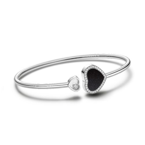 armband-Happy-Hearts,-witgoud-met-32-diamanten-0.14-ct.,--en-1-bewegende-diamant-0.05-ct.-en-blauwe-aventurine
