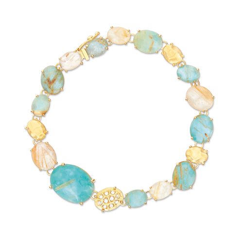 armband-Ipanema,-geelgoud-bezet-met-quartz