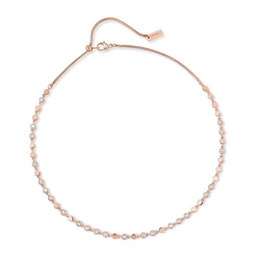 collier-D-vibes,-roségoud-bezet-met-briljant-0.35-ct