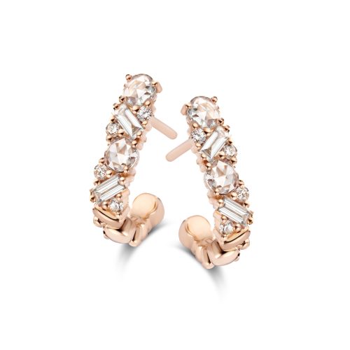 oorsieraden,-roségoud-met-roosgeslepen-diamant-in--combinatie-met-baquettes-en-briljant-0.80-ct