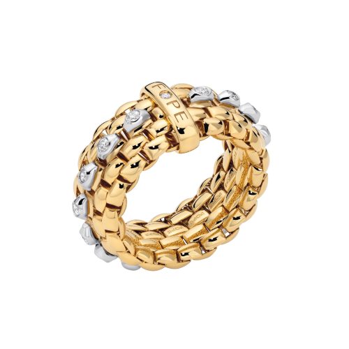 ring-Panorama-Flex'it,-geelgoud-bezet-met-briljant-0.30-ct