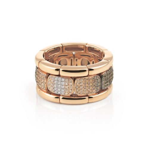 ring-stretch-La-Piazza,-roségoud-bezet-met-briljant-0.11-ct